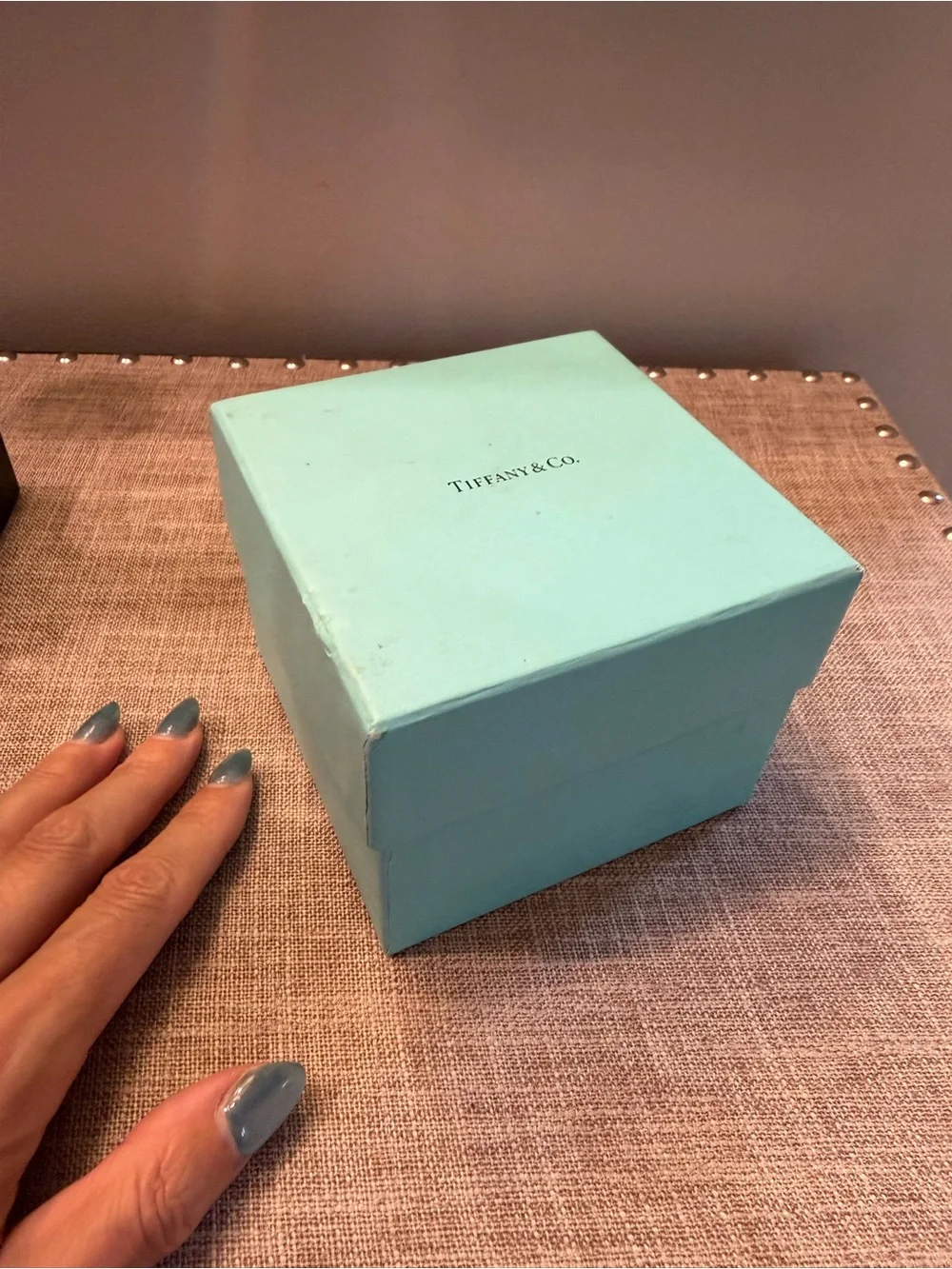 NIB Tiffany & Co. New diamond cut crystal large votive candle holder